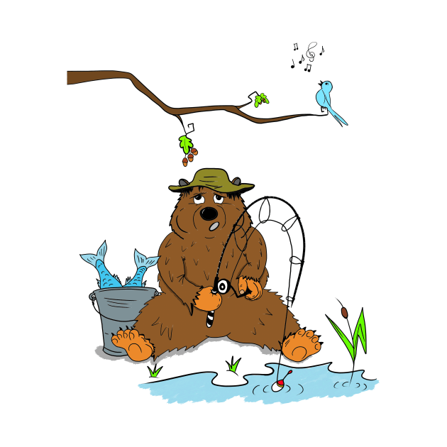 the fishing bear by CodexDracula