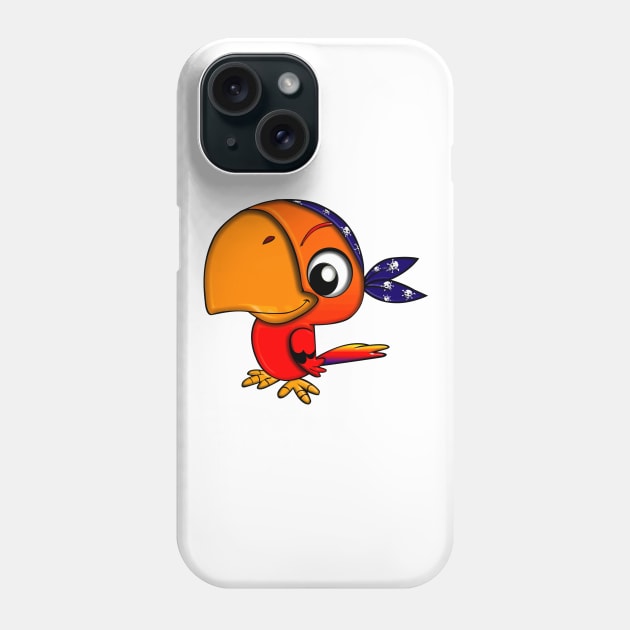 Parrot Funny Pirates Phone Case by Mako Design 