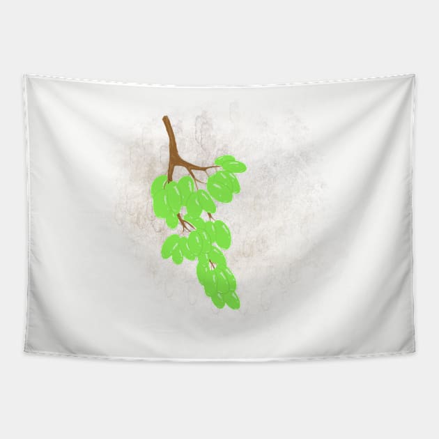 Green Grapes Tapestry by sedharutyunyan