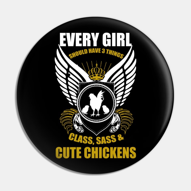 Chickens Pin by Dojaja