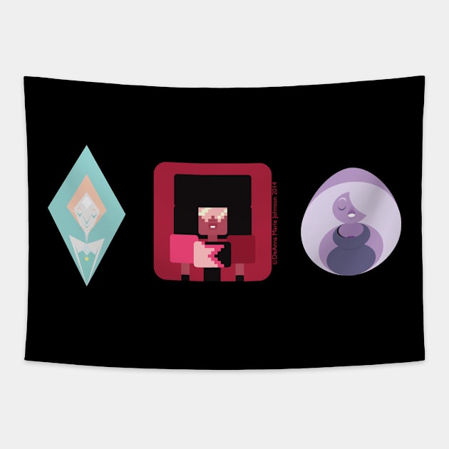 Shapes Crystal Gems Tapestry by DeAnimation