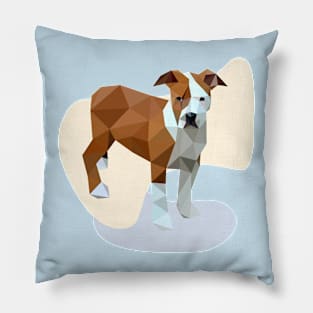 Bull Dog Low Poly Geometric Pillow