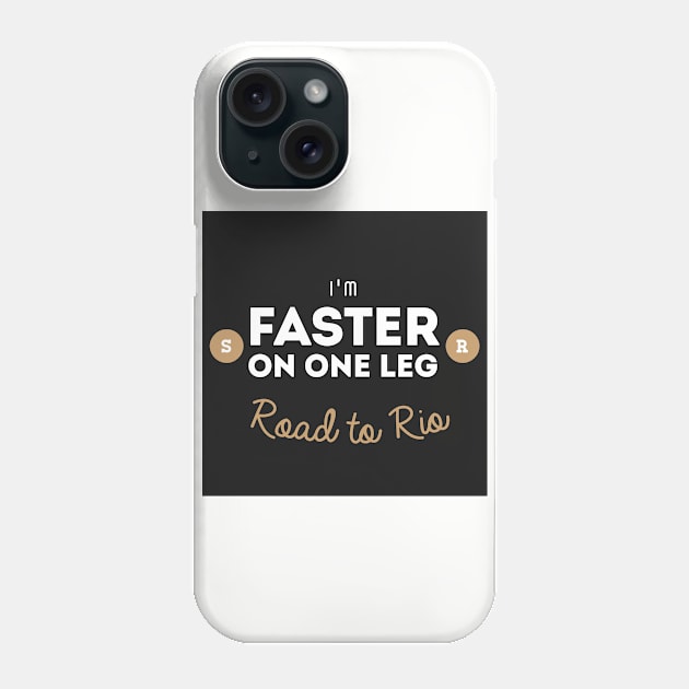 Faster on One Leg - Square Phone Case by rodneycowled