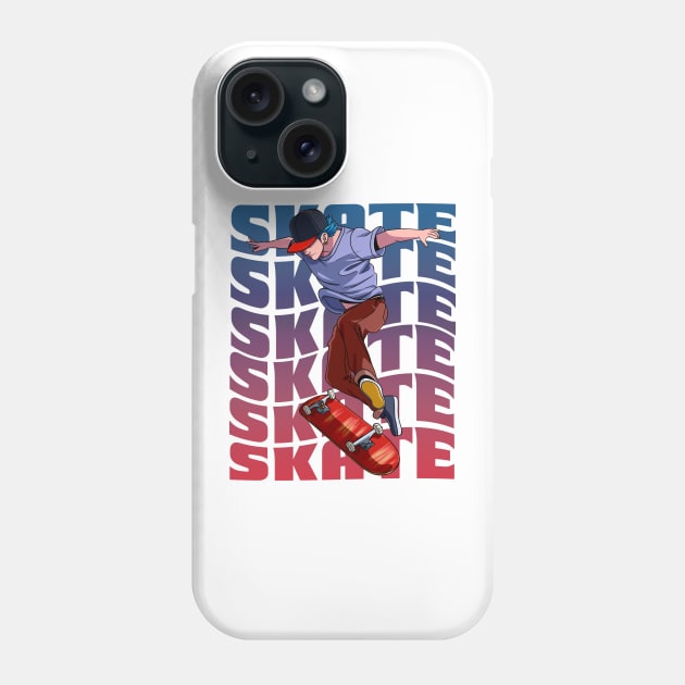 Skateboarder 360 Tre Flip Skater Skate Sk8er Boi Phone Case by Noseking