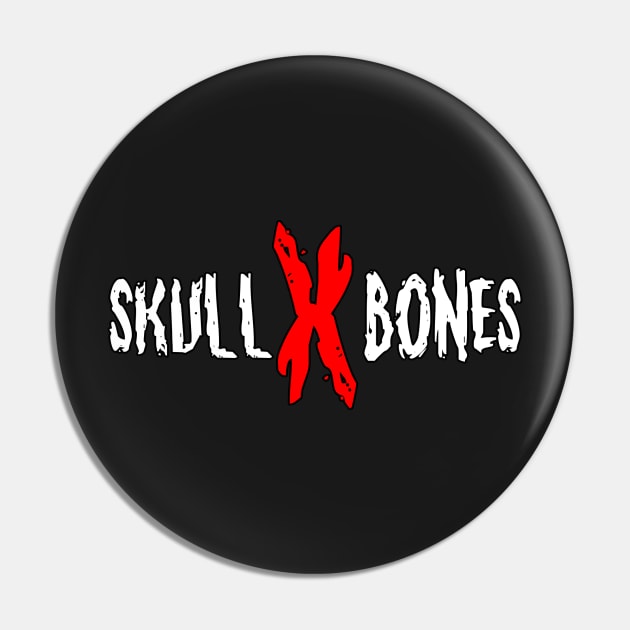 Skull X Bones Logo Pin by SkullTrauma
