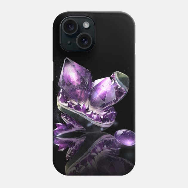 Fantasy Birthstone, February, Amethyst Phone Case by cluseller