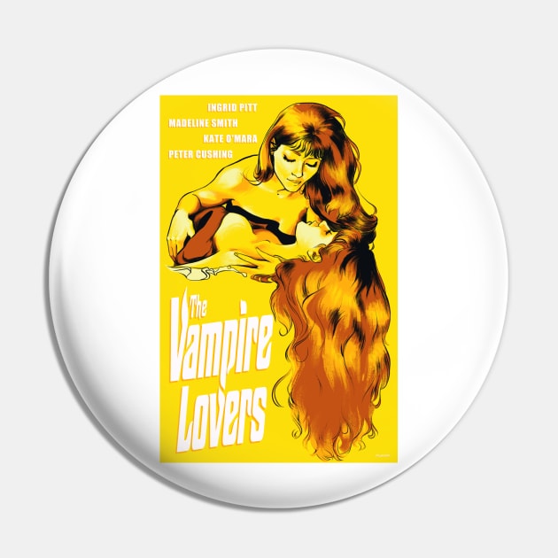 The Vampire Lovers Variant Movie Art Pin by PhilRayArt