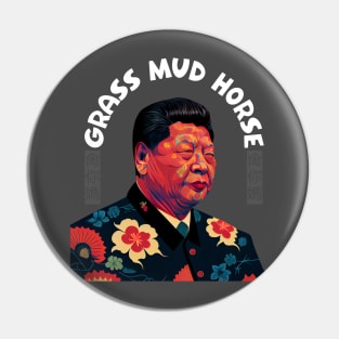 Grass Mud Horse (Portrait of Xi Jinping) Pin