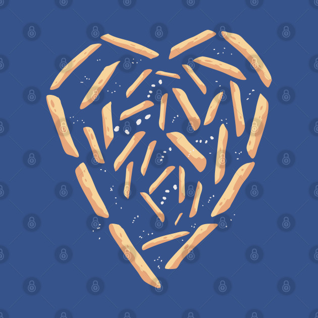 Discover French Fries Heart Love - French Fries - T-Shirt