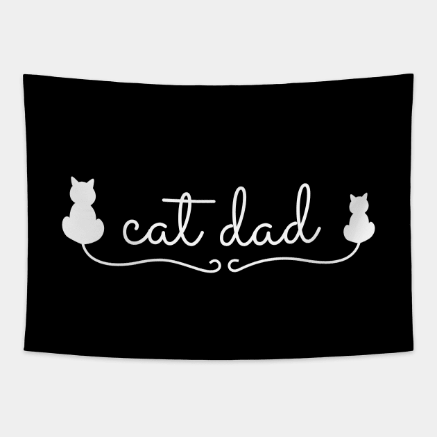 Cat Dad Tapestry by dowallu