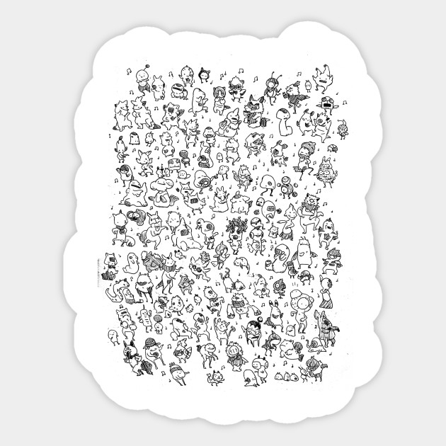Alien Dance Party 1 Alien Dance Party Sticker Teepublic