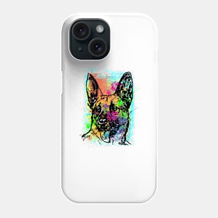 Vibrant German Shepherd Print Graphic Phone Case