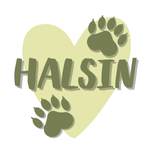 Halsin heart and bear paws green T-Shirt