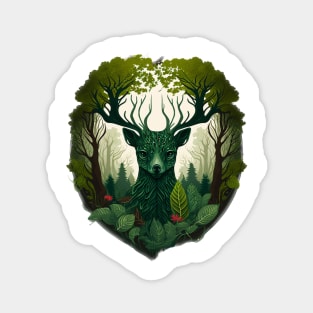 Nature Lover Deer - Designs for a Green Future and Hunters Magnet