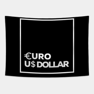 Euro Dollar Square Box Tapestry