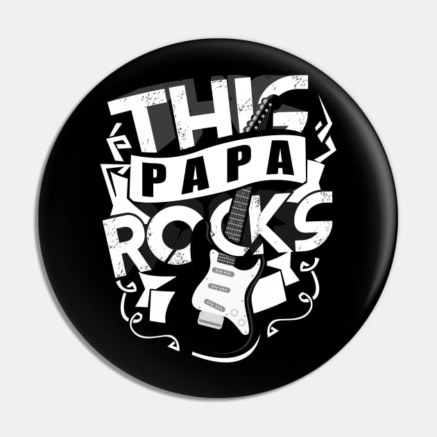 'This Papa Rocks' Cool Rock n Roll Father's Day Gift Pin by ourwackyhome