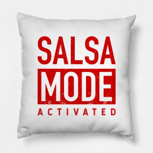 salsa mode - Activated - vintage red design Pillow