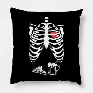 Rib cage with the heart inside Pillow