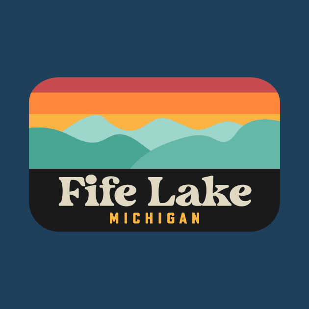 Fife Lake Michigan Grand Traverse County Fishing by PodDesignShop