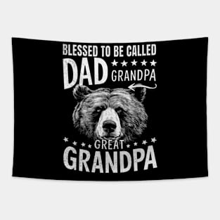 Blessed To Be Called Dad Grandpa Great Grandpa Father's Day Tapestry