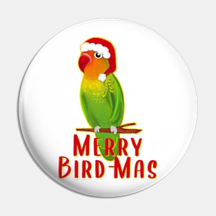 Funny Agapornis LoveBird Merry Bird-Mas Pin