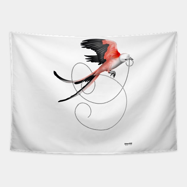 Pearly Bird Tapestry by MetroInk