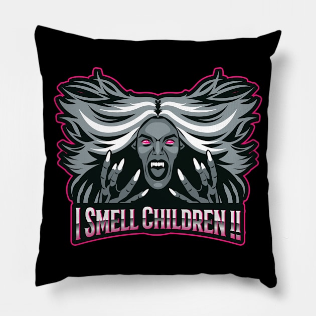 I Smell Children Witch Halloween Costumes 2020 Pillow by Dody