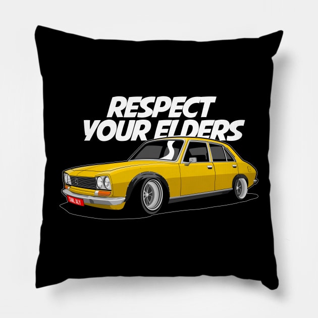 peugeot 504 Pillow by small alley co