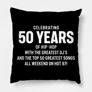 Hip Hop 50 Years // Vintage Style Design Pillow