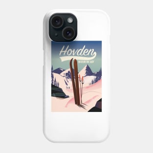 Hovden Norway ski poster. Phone Case