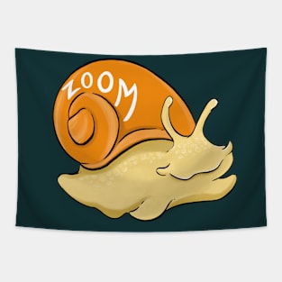 Orange & Yellow Snail Zoom Tapestry