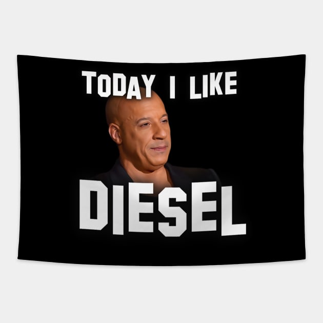 Vin Diesel | Star of blockbuster action movies | Today i like ... | Digital art #11 Tapestry by Semenov