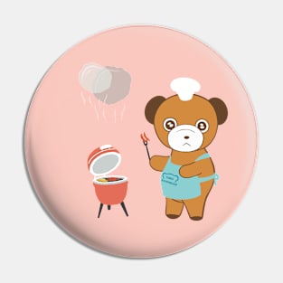 Barbecue Bear Chef Pin