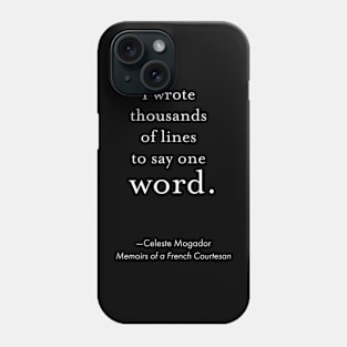 Say One Word Phone Case