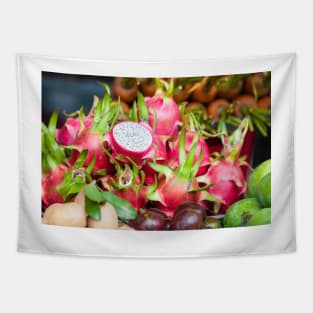 Pitaya fruit on vegetable market Tapestry