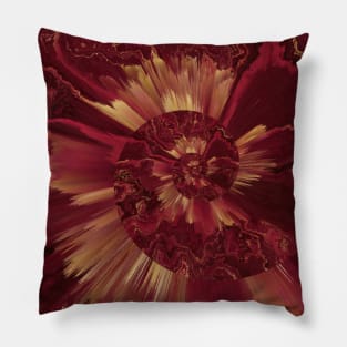 Orange Marble Print Pattern Pillow