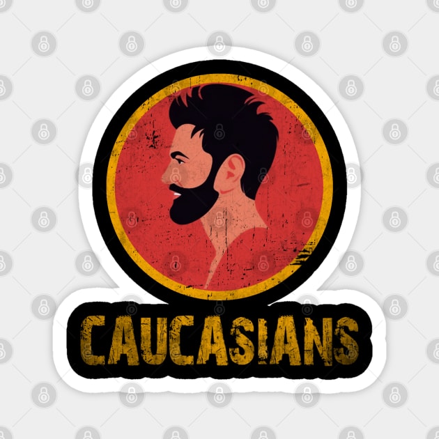 caucasians  distressed Magnet by V for verzet