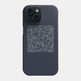 Abstract Fan Repeat Grey Phone Case