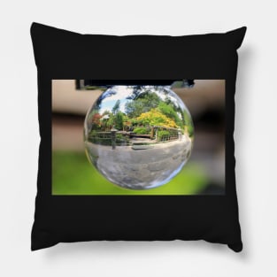 Japanese Garden in a crystal ball Pillow