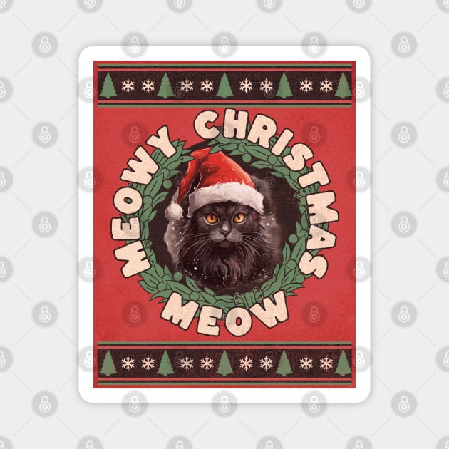 Meowy christmas meow Magnet by OurCCDesign