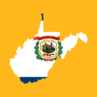 West Virginia Flag Map T-Shirt