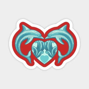 Dolphin Love Valentine & Love Magnet