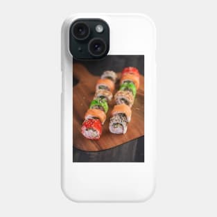 Variety of sushi freshly prepared Phone Case