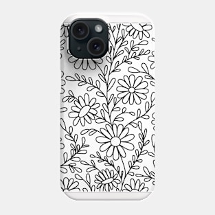 Chamomile Neck Gator White and Black Chamomiles Phone Case