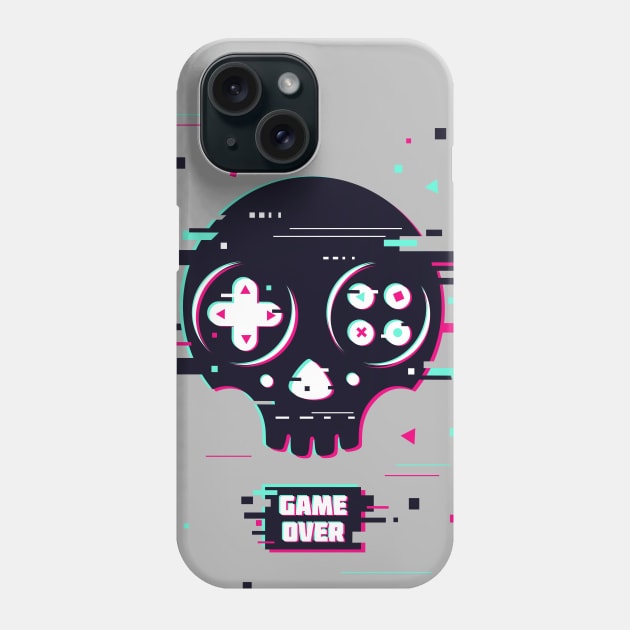 GAME OVER SKULL Phone Case by Made In Kush