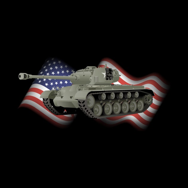 Patriotic M26 Pershing American WW2 Heavy Tank by NorseTech