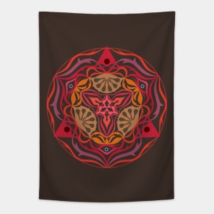 Shamanic psychedelic mandala Tapestry