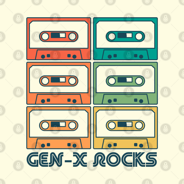 Gen X Rocks | Generation X Retro Rainbow Mix Tapes by Tamara Lance