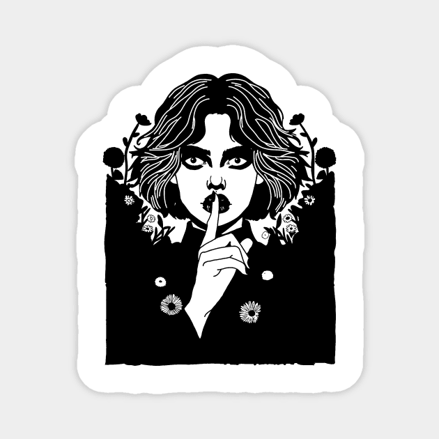 Mysterious girl Magnet by CraftyDesign66