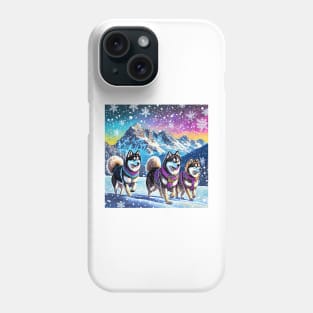 Malamutes in the Snow Phone Case